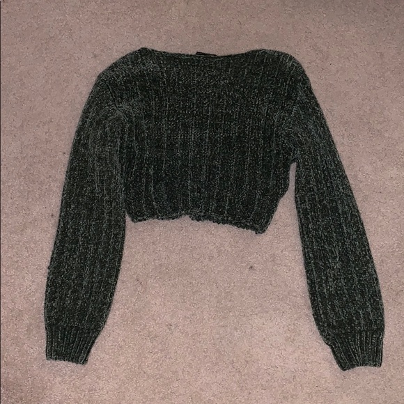 Green Cropped Sweater - Picture 5 of 8